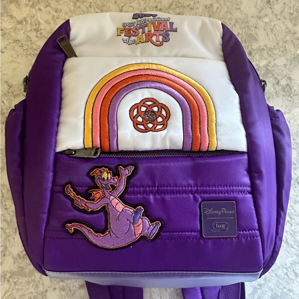 Disney Parks 2024 EPCOT Festival of the Arts Figment Lug Backpack BRAND new